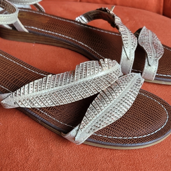 CARLOS by Carlos Santana Tempo Rose Gold Leaf Sandal Size 8 - Picture 2 of 10